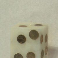Geldkerze Vierkant 10cm / Terrazzo-elfenbein