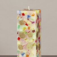 Geldkerze Vierkant 20cm / Terrazzo Tutti-Frutti