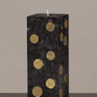 Geldkerze Vierkant 20cm / Terrazzo-schwarz