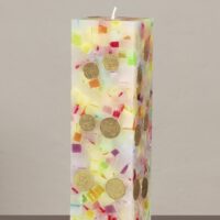 Geldkerze Vierkant 35cm / Terrazzo Tutti-Frutti