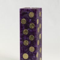 Geldkerze Vierkant 35cm / Terrazzo-lila