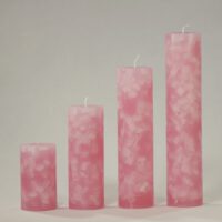 Stumpenkerze rund 5cm / Terrazzo-rosa