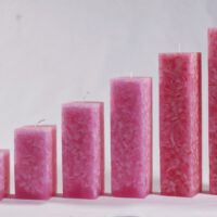 Vierkantkerze / Terrazzo-rosa