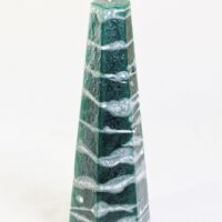 sechskantiger Obelisk / Lavadrop dunkelgrün-weiß