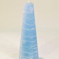 sechskantiger Obelisk / Lavadrop hellblau-weiß