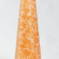 sechskantiger Obelisk / Terrazzo-apricot