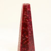 sechskantiger Obelisk / Terrazzo-bordeaux