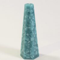 sechskantiger Obelisk / Terrazzo-türkis